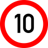 Indicator Limitare Viteză 10km (C29) - Semn de Circulație Metalic 60cm