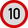 Indicator Limitare Viteză 10km (C29) - Semn de Circulație Metalic 60cm