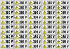 Etichete autocolante, semnalizare prize, 380V