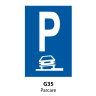 Parcare cu 2 roti pe bordura G35, Indicator rutier | Semn de circulatie