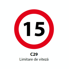 Limitare de viteza 15km, Indicator rutier | Semn de circulatie