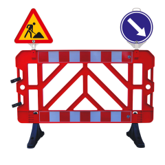 SET Gard semnalizare lucrari + indicator lucrari + indicator ocolire dreapta