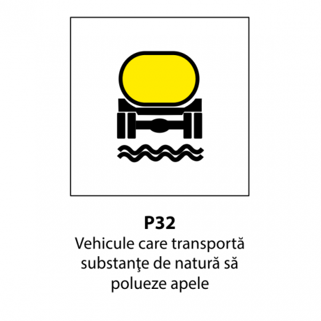 Vehicule care transporta substante de natura sa polueze apele, Indicator rutier | Semn de circulatie