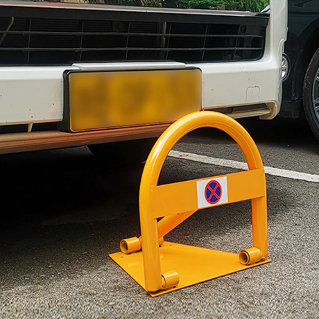 Blocator Parcare Galben, Oțel Rezistent, Blocare cu Butuc (Include 2 Chei)