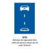 Distanta de siguranta intre vehicule pentru viteze de cel mult 50 km/h, Indicator rutier | Semn de circulatie