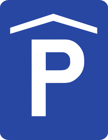 Parcare subterana sau in cladire, Indicator rutier | Semn de circulatie