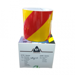 Banda adeziva reflectorizanta, galben/rosu, 10cm x 10m