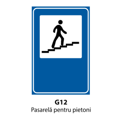 Pasarela pentru pietoni, Indicator rutier | Semn de circulatie