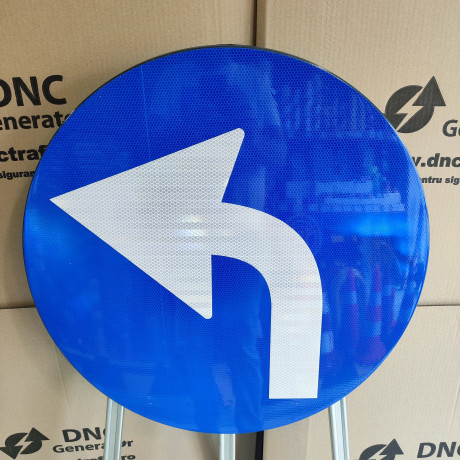 Obligatoriu la stanga, Indicator rutier (D3) | Semn de circulatie