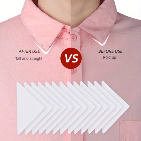 Autocolante transparente pentru modelarea gulerului pentru camasa, 20 buc