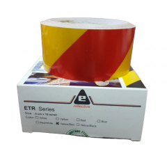 Banda adeziva reflectorizanta, galben/rosu, 5cm x 10m