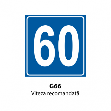 Viteza recomandata, Indicator rutier | Semn de circulatie