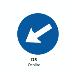 Ocolire stanga, Indicator rutier (D5) | Semn de circulatie