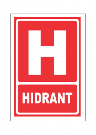 Hidrant, semn din plastic, 20x30cm