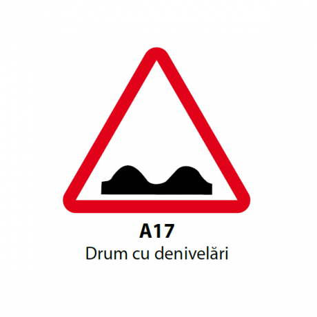 Drum cu denivelari A17, Indicator rutier | Semn de circulatie