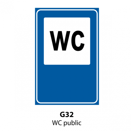 WC public, Indicator rutier | Semn de circulatie