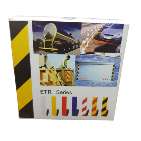 Banda adeziva reflectorizanta, alb/rosu, 5cm x 10m