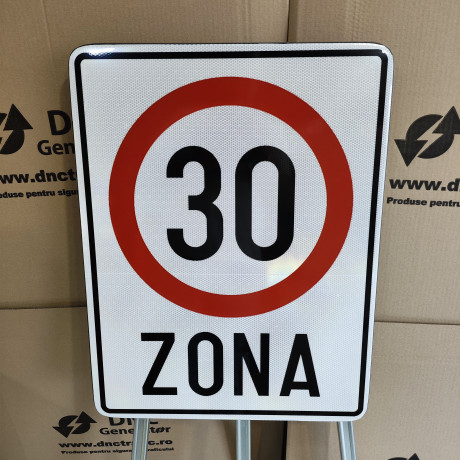 Zona cu viteza limitata la 30 km/h, Indicator rutier | Semn de circulatie