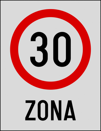 Zona cu viteza limitata la 30 km/h, Indicator rutier | Semn de circulatie