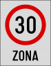 Zona cu viteza limitata la 30 km/h, Indicator rutier | Semn de circulatie