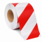 Banda adeziva reflectorizanta, alb-rosu, 10cm x 50m