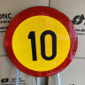 Limitare de viteza 10km, temporar, Indicator rutier | Semn de circulatie