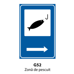Zona de pescuit, Indicator rutier | Semn de circulatie