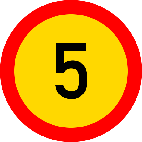Limitare de viteza 5km, temporar, Indicator rutier | Semn de circulatie