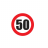 Autocolante cu limita de viteza 50, 60, 70, 90, 100 si 130 KM/H, diametru 13 cm