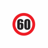 Autocolante cu limita de viteza 50, 60, 70, 90, 100 si 130 KM/H, diametru 13 cm