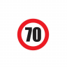 Autocolante cu limita de viteza 50, 60, 70, 90, 100 si 130 KM/H, diametru 13 cm