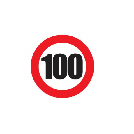 Autocolante cu limita de viteza 50, 60, 70, 90, 100 si 130 KM/H, diametru 13 cm