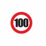 Autocolante cu limita de viteza 50, 60, 70, 90, 100 si 130 KM/H, diametru 13 cm