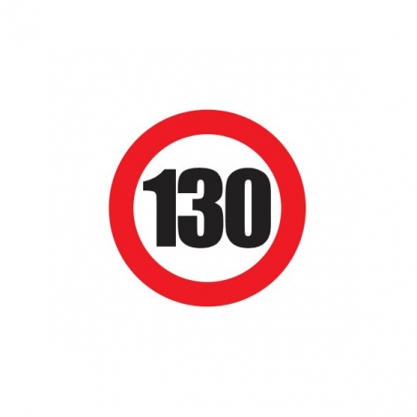 Autocolante cu limita de viteza 50, 60, 70, 90, 100 si 130 KM/H, diametru 13 cm