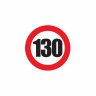 Autocolante cu limita de viteza 50, 60, 70, 90, 100 si 130 KM/H, diametru 13 cm