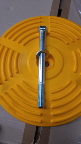 Limitator de viteza rotund, diametrul 30cm, inaltime 3cm, galben