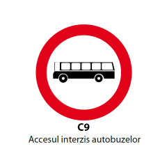 Accesul interzis autobuzelor, Indicator rutier | Semn de circulatie