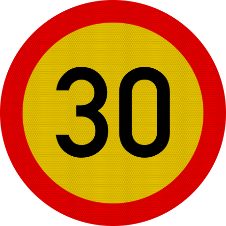 Limitare de viteza 30km, temporar, Indicator rutier | Semn de circulatie