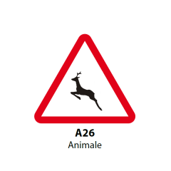 Animale (salbatice), Indicator rutier | Semn de circulatie