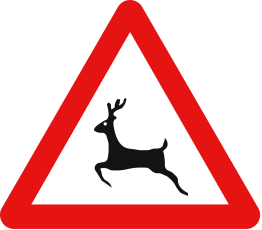 Animale (salbatice), Indicator rutier | Semn de circulatie