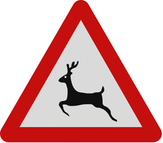 Animale (salbatice), Indicator rutier | Semn de circulatie