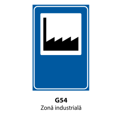 Zona industriala, Indicator rutier | Semn de circulatie