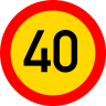 Limitare de viteza 40km, temporar, Indicator rutier | Semn de circulatie
