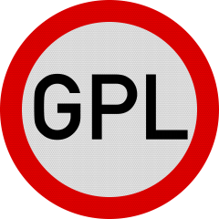 Accesul interzis GPL, Indicator rutier | Semn de circulatie