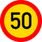 Limitare de viteza 50km, temporar, Indicator rutier | Semn de circulatie