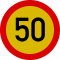 Limitare de viteza 50km, temporar, Indicator rutier | Semn de circulatie