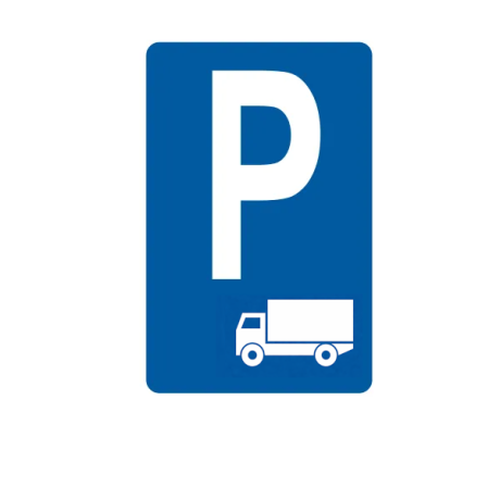 Indicator Parcare pentru Autocamioane (TIR-uri) - Semn de Circulație Metalic 65x50cm