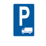 Indicator Parcare pentru Autocamioane (TIR-uri) - Semn de Circulație Metalic 65x50cm