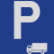 Indicator Parcare pentru Autocamioane (TIR-uri) - Semn de Circulație Metalic 65x50cm