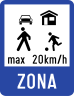 Zona rezidentiala, Indicator rutier | Semn de circulatie
